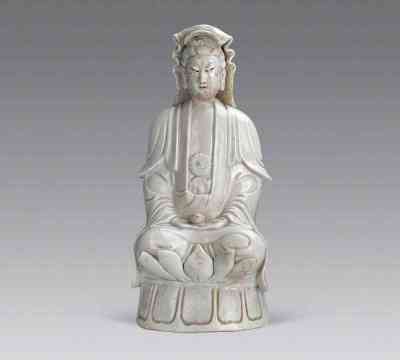 明 德化窑白瓷观音菩萨坐像